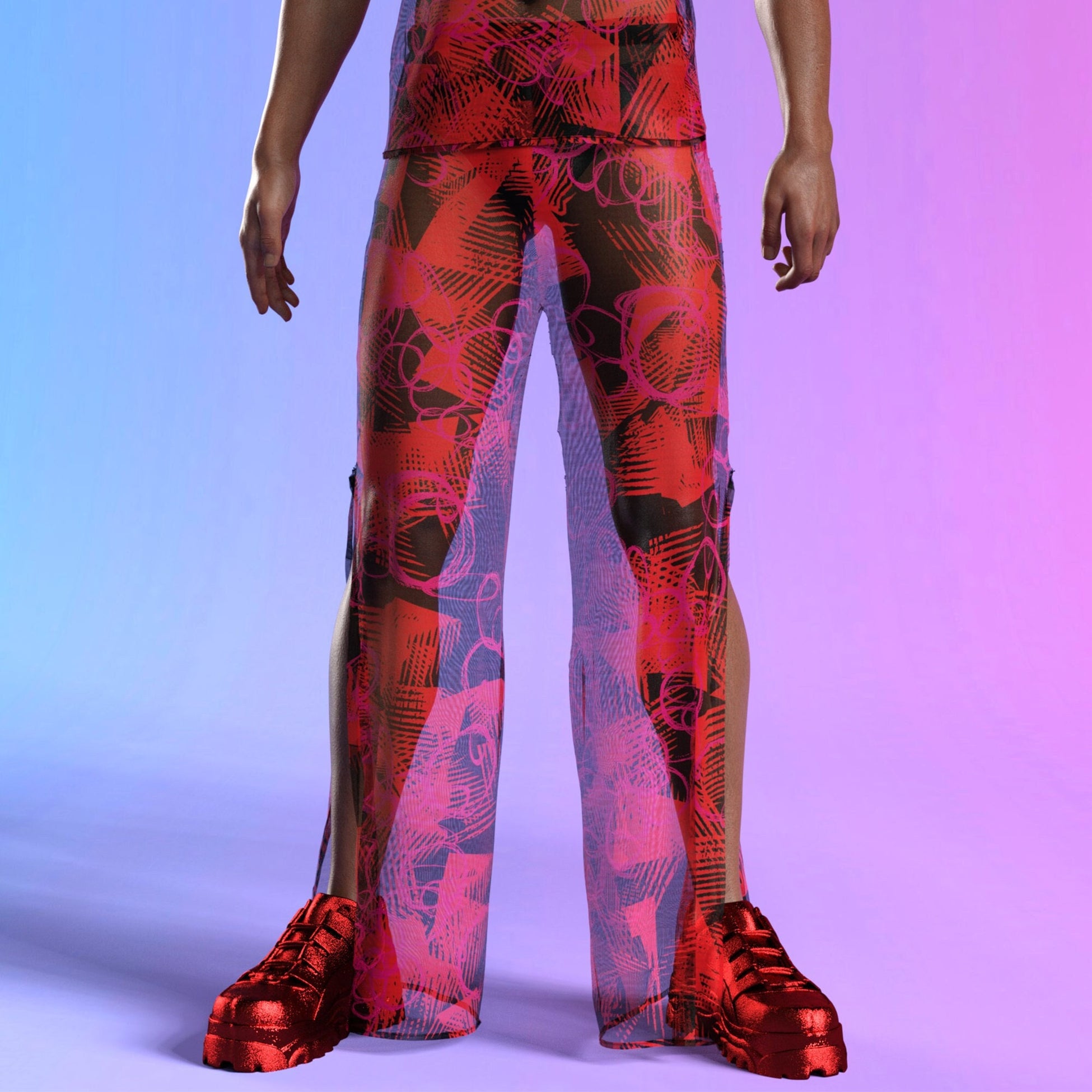 Caprice Mesh Male Split Pants 2