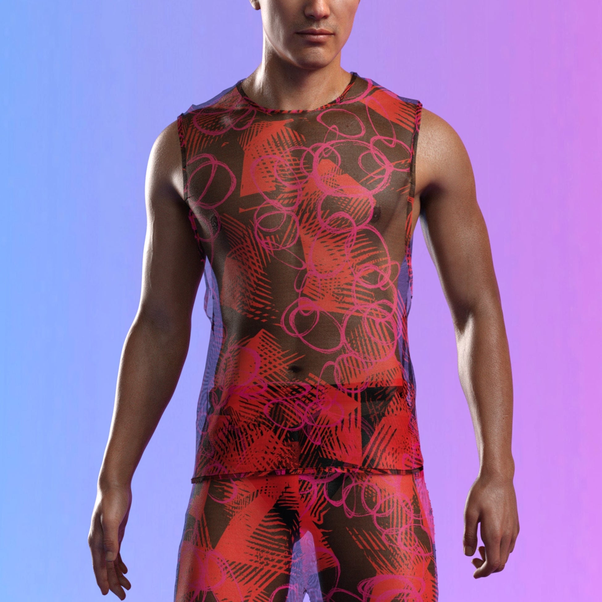 Caprice Mesh Male Muscle Top 2