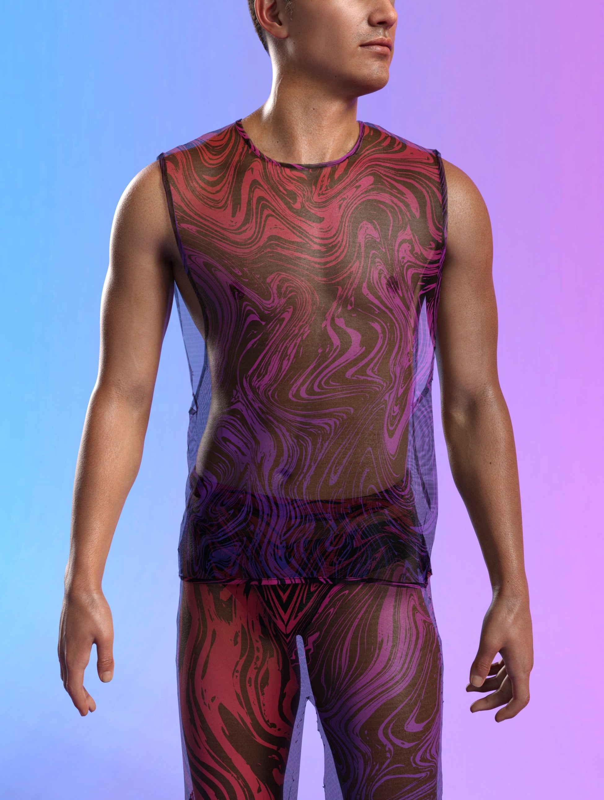 Interference Mesh Male Muscle Top 1