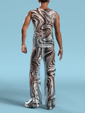 White Noise Mesh Male Muscle Top