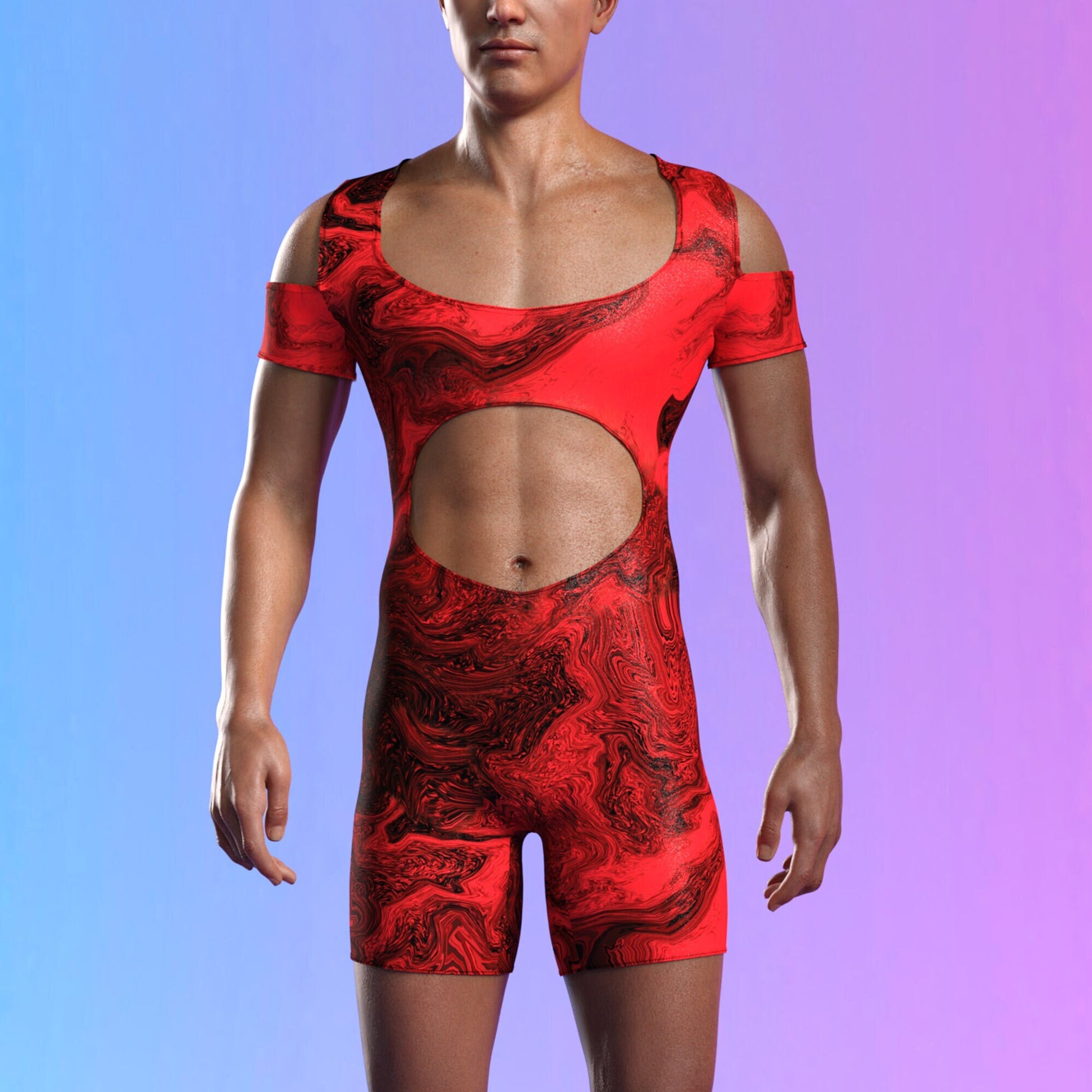Deep Signal Male Cutout Romper 2
