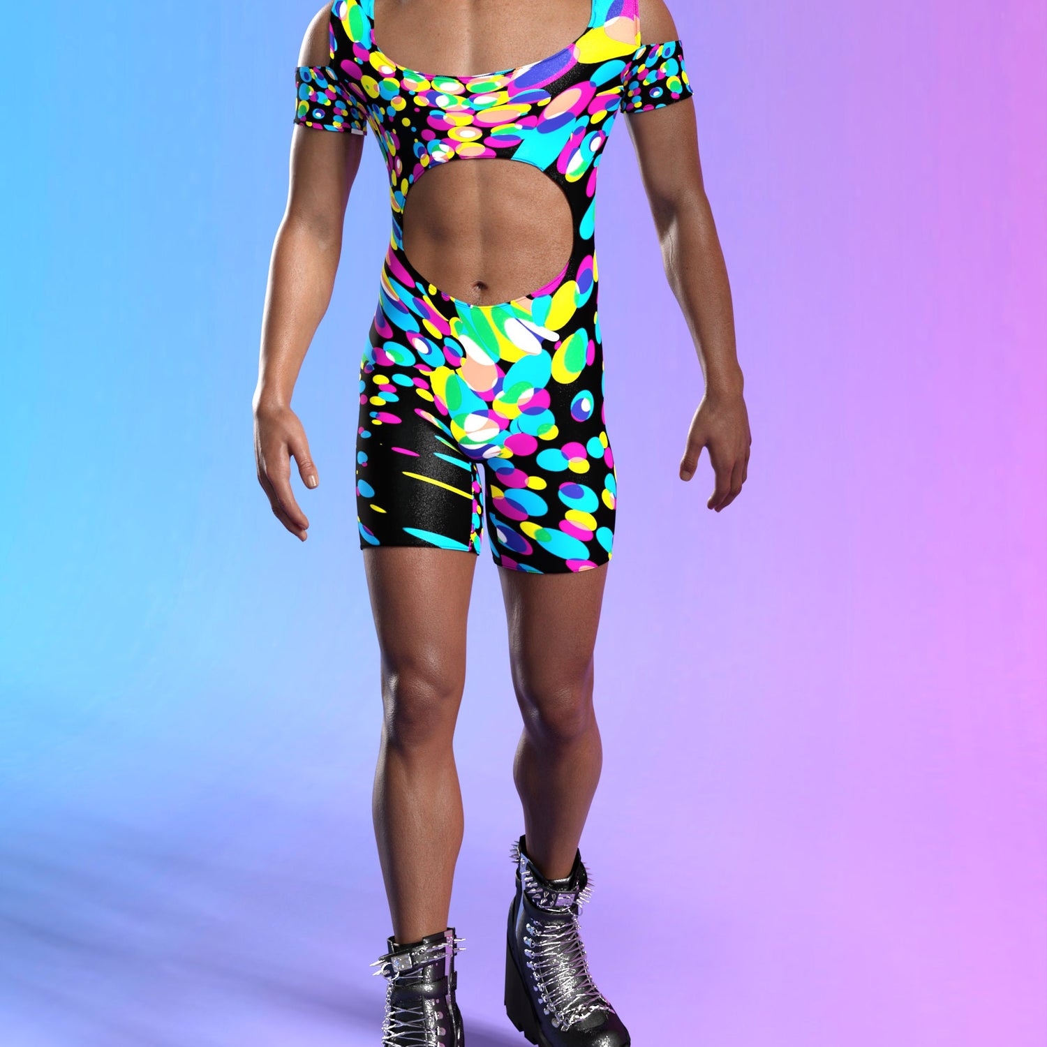 Lucid Sphere Male Cutout Romper 3