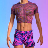 Energy Flux Male Mesh Crop Top