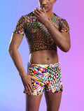 Seeing Double Male Mesh Crop Top