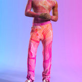 Electric Slide Pink Male Regular Pants