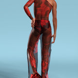 Deep Signal Mesh Male Split Pants