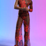Deep Signal Mesh Male Split Pants