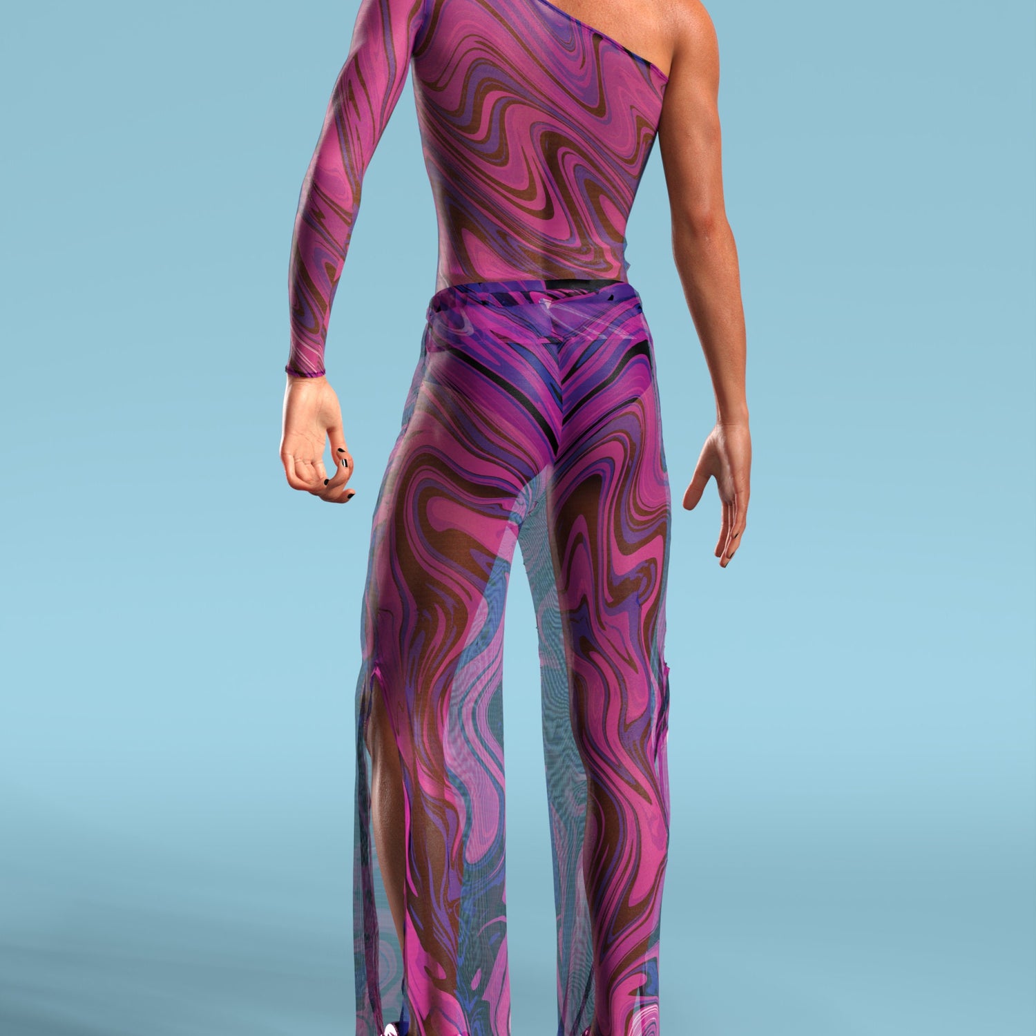 Men Energy Flux Mesh Male Asymmetrical Top