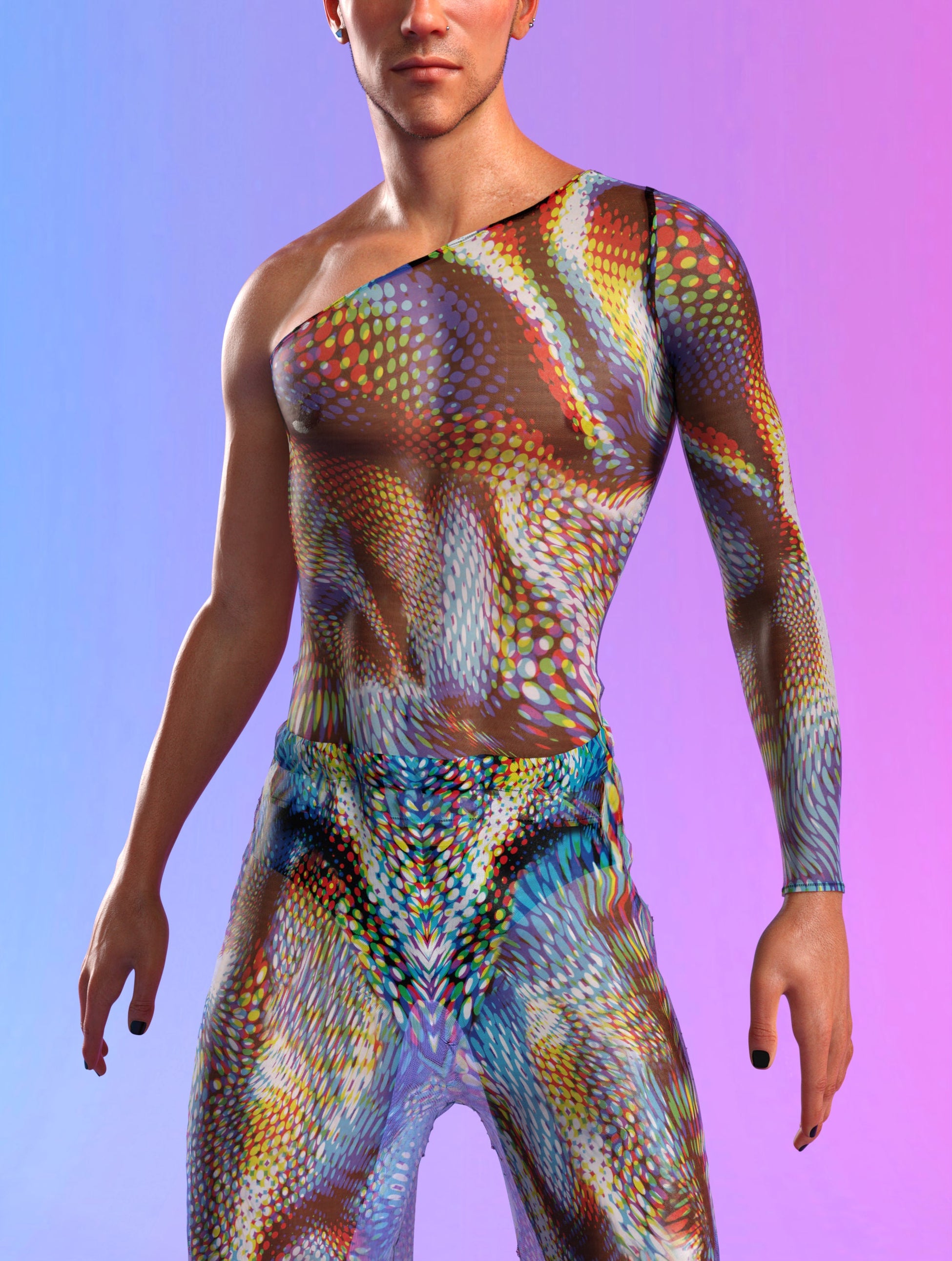 Supersonic Mesh Male Asymmetrical Set 1