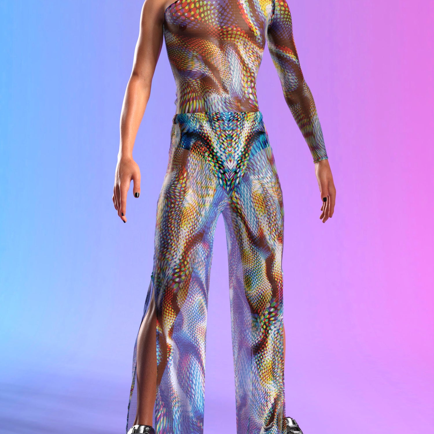 Supersonic Mesh Male Split Pants 3