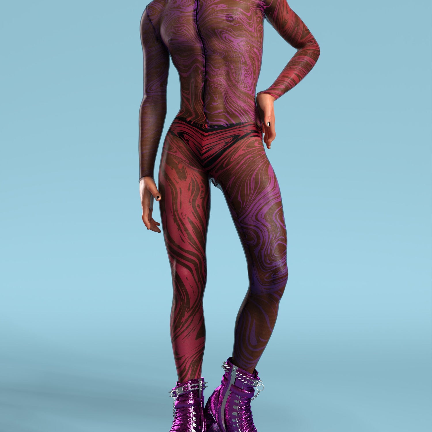 Interference Mesh Male Costume Mesh