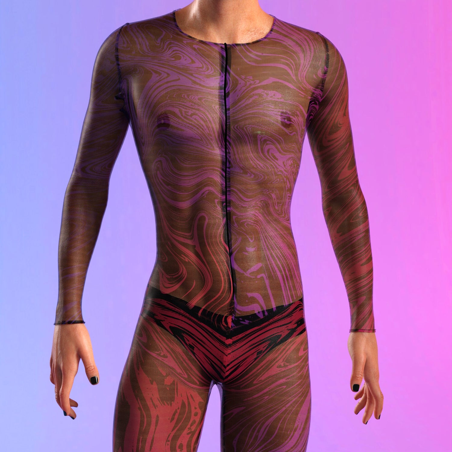 Interference Mesh Male Costume