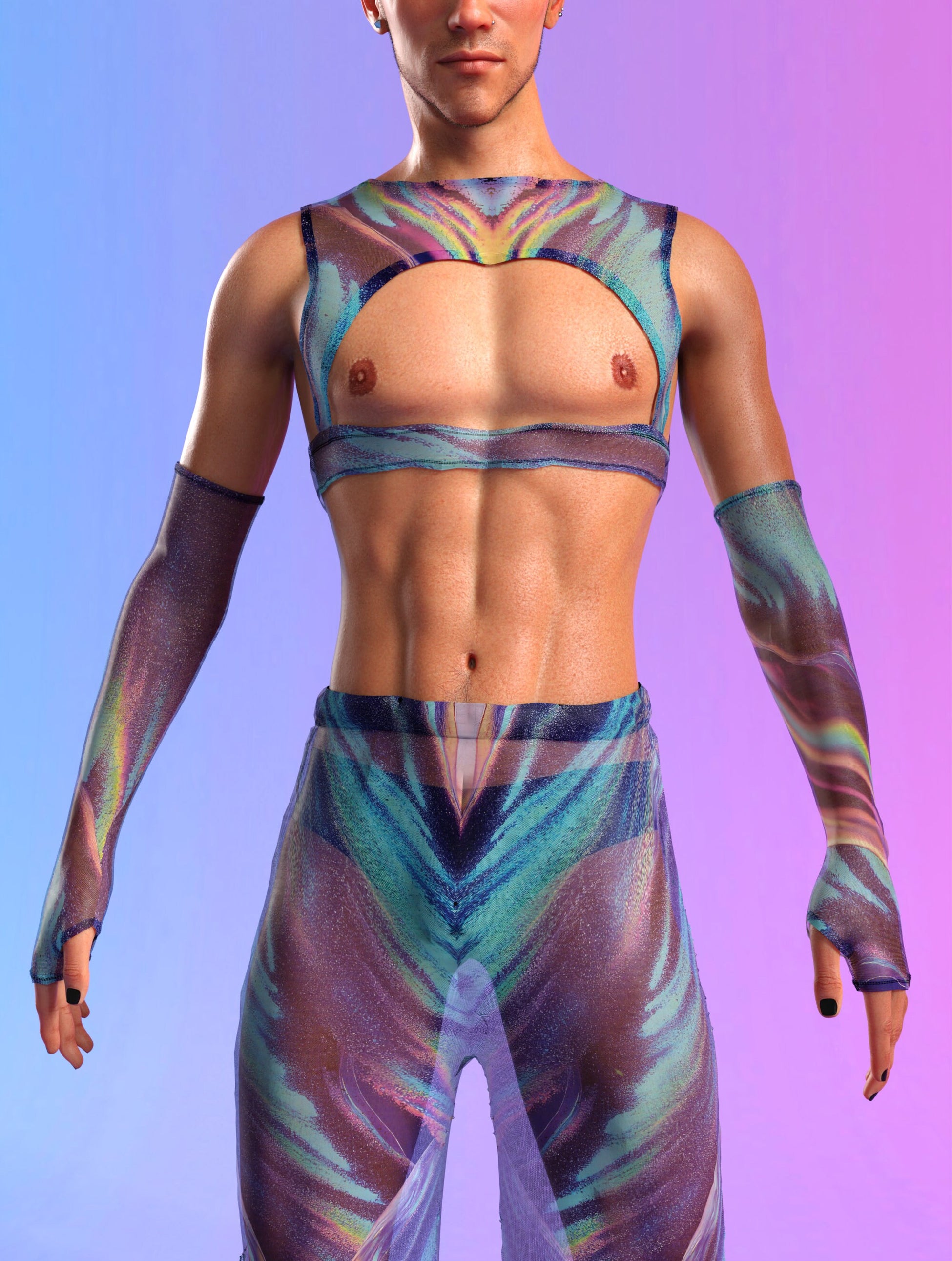 Wavelenght Mesh Male Harness Set 1