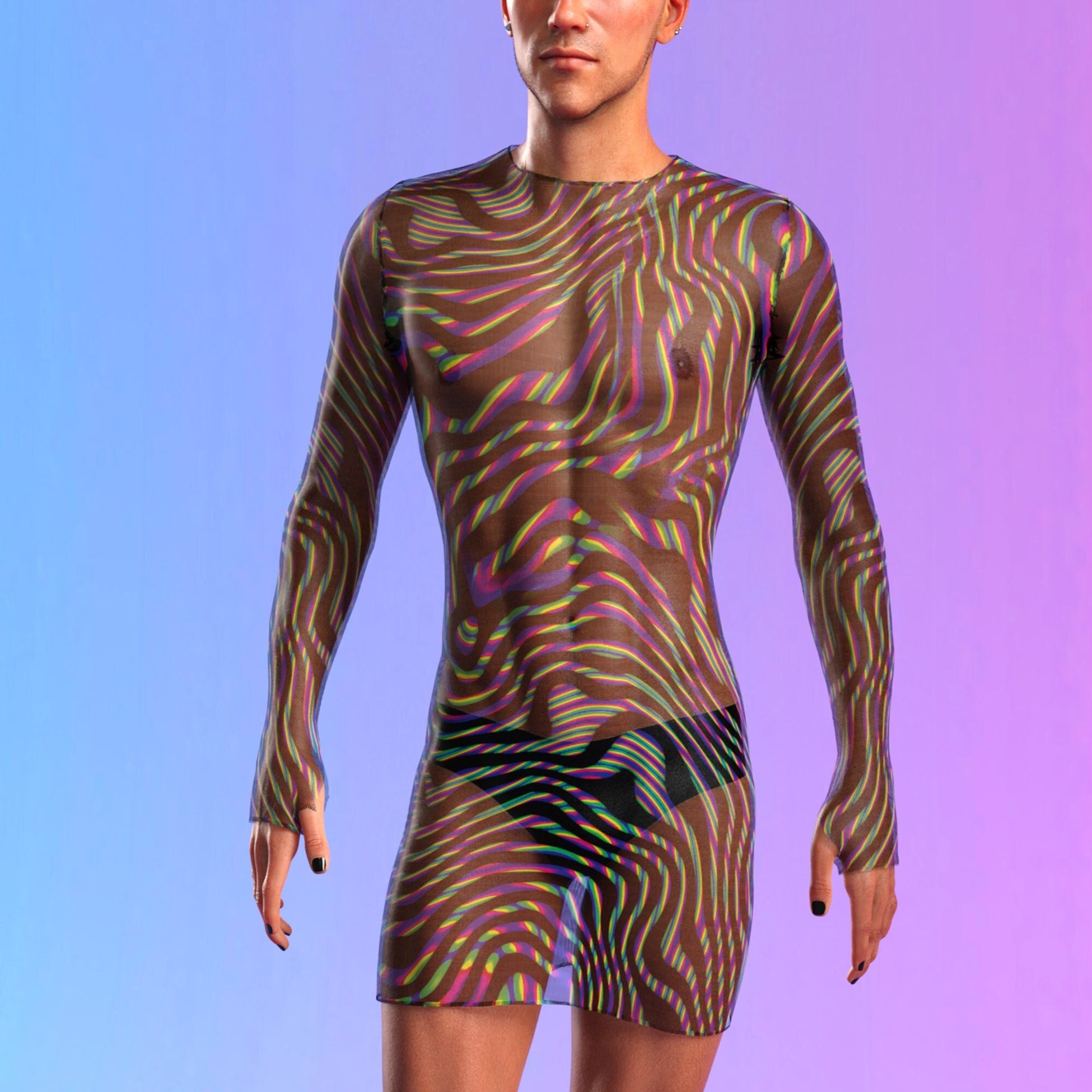 Oh Mesh Male Short Dress 2