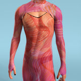 Electric Slide Pink Mesh Male Shrug Dress