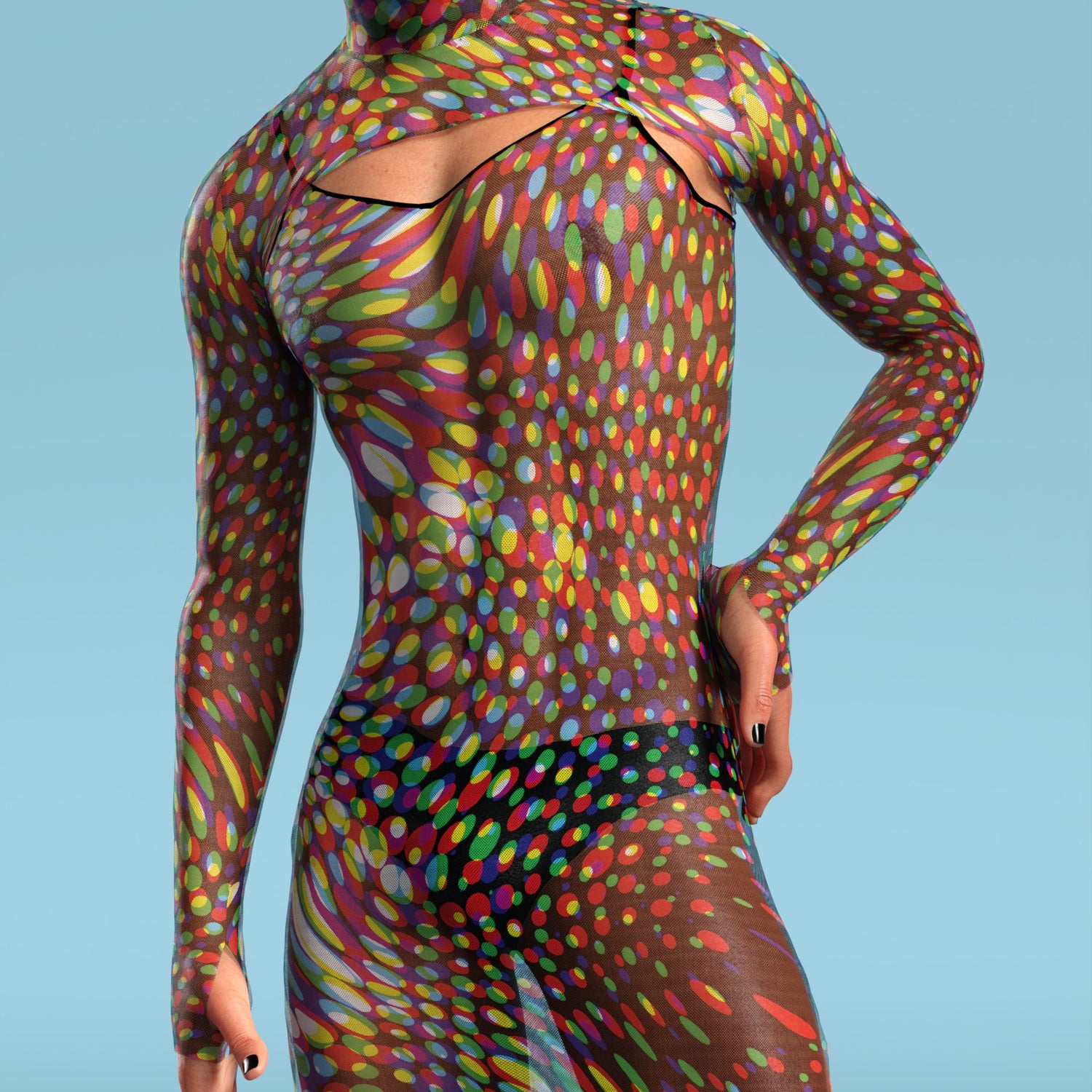 Seeing Double Mesh Male Shrug Dress 6