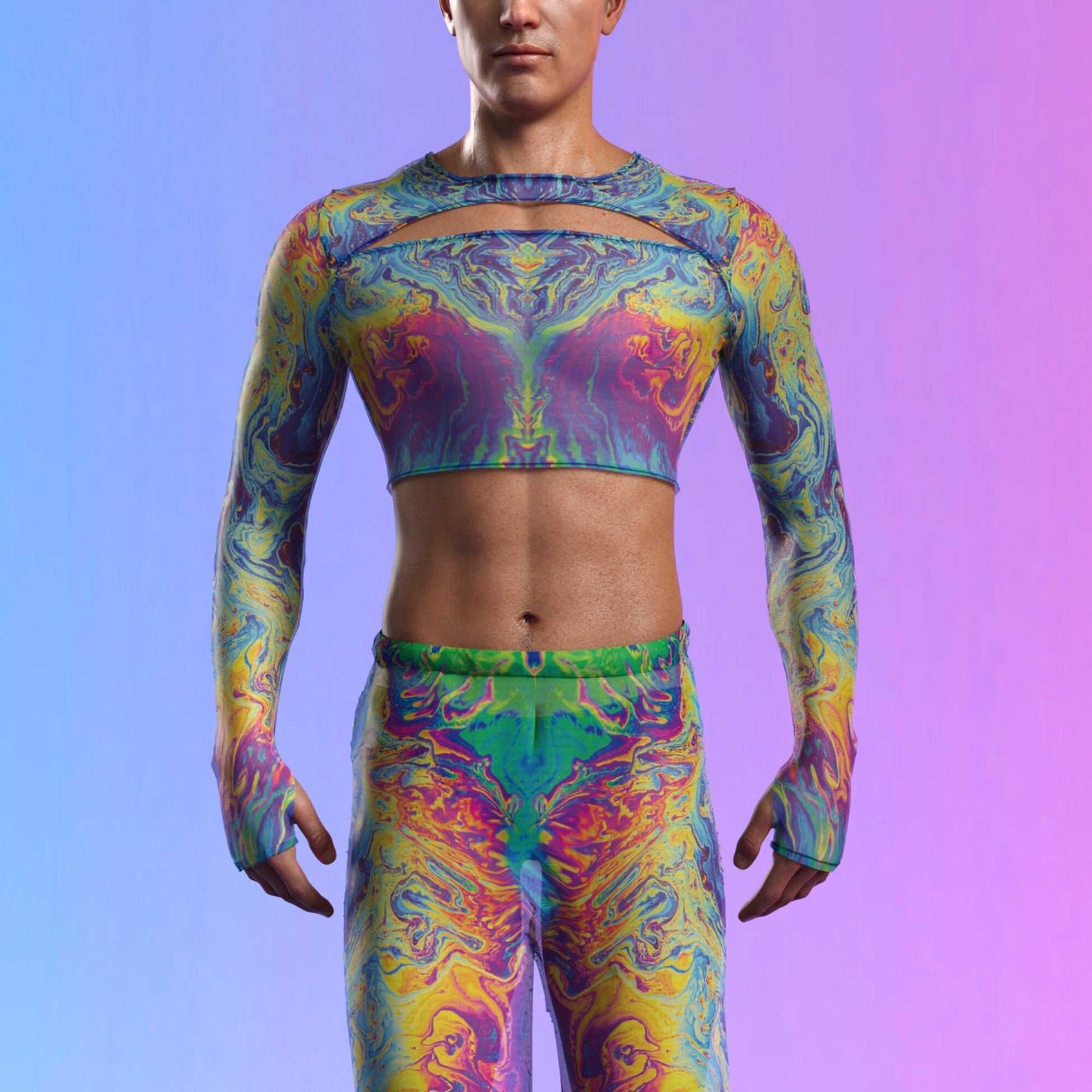 Intercepted Mesh Male Split Set 2
