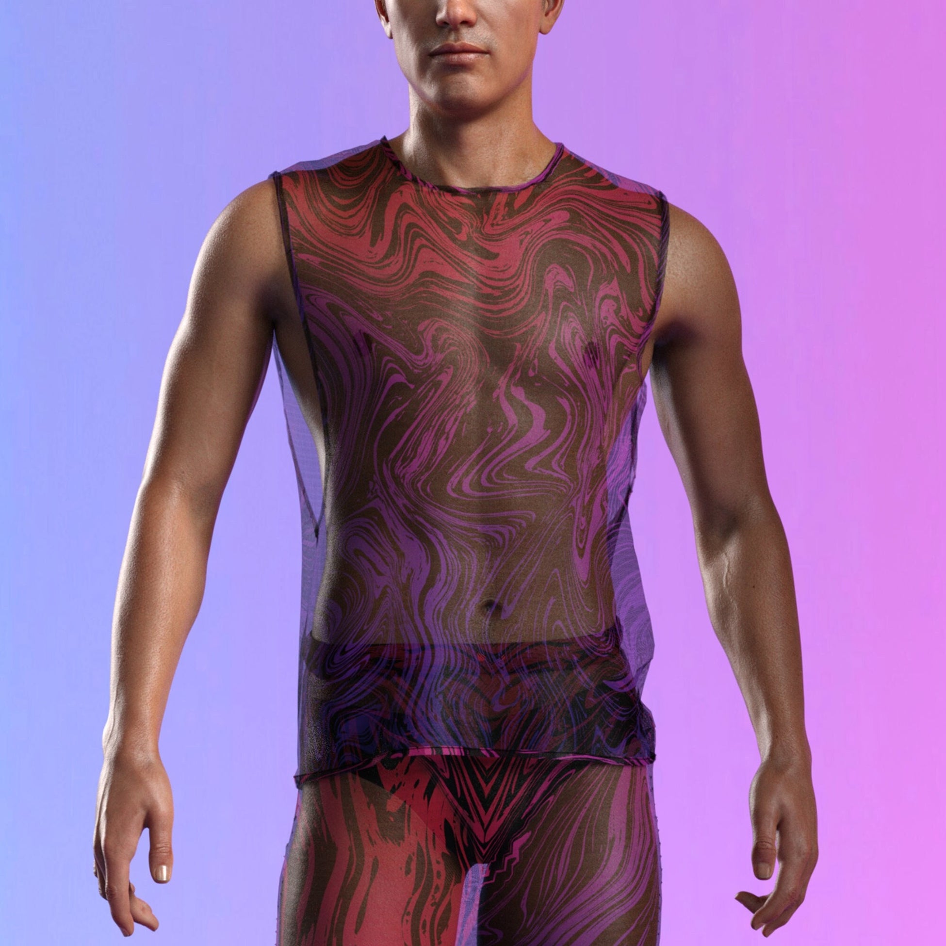 Interference Mesh Male Muscle Top 2