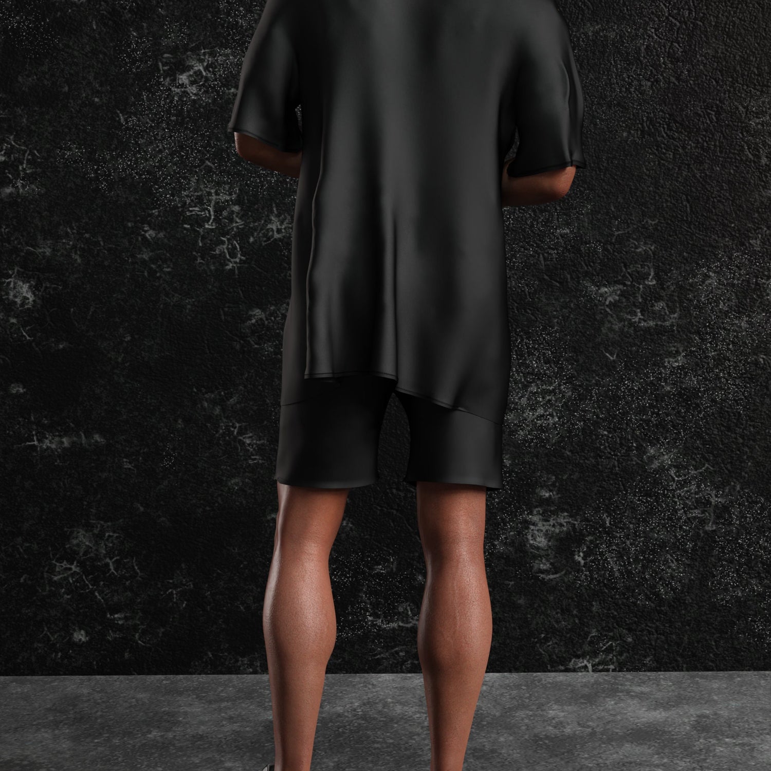Men Just Black Male Rave Shorts
