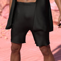 Just Black Male Rave Shorts