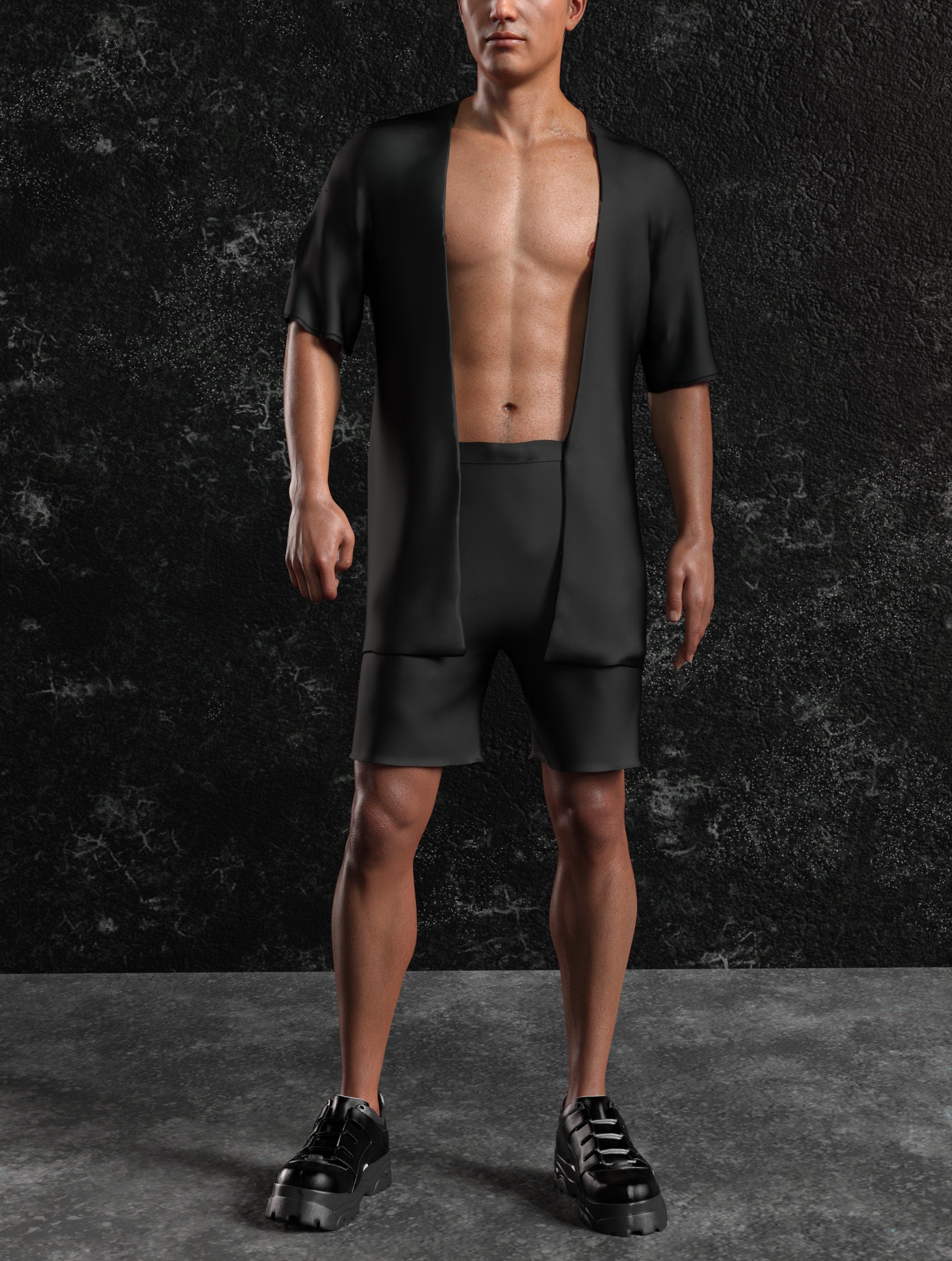 Just Black Male Half Robe Set – Candy Catz
