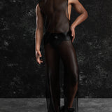 Just Black Mesh Male Muscle Top
