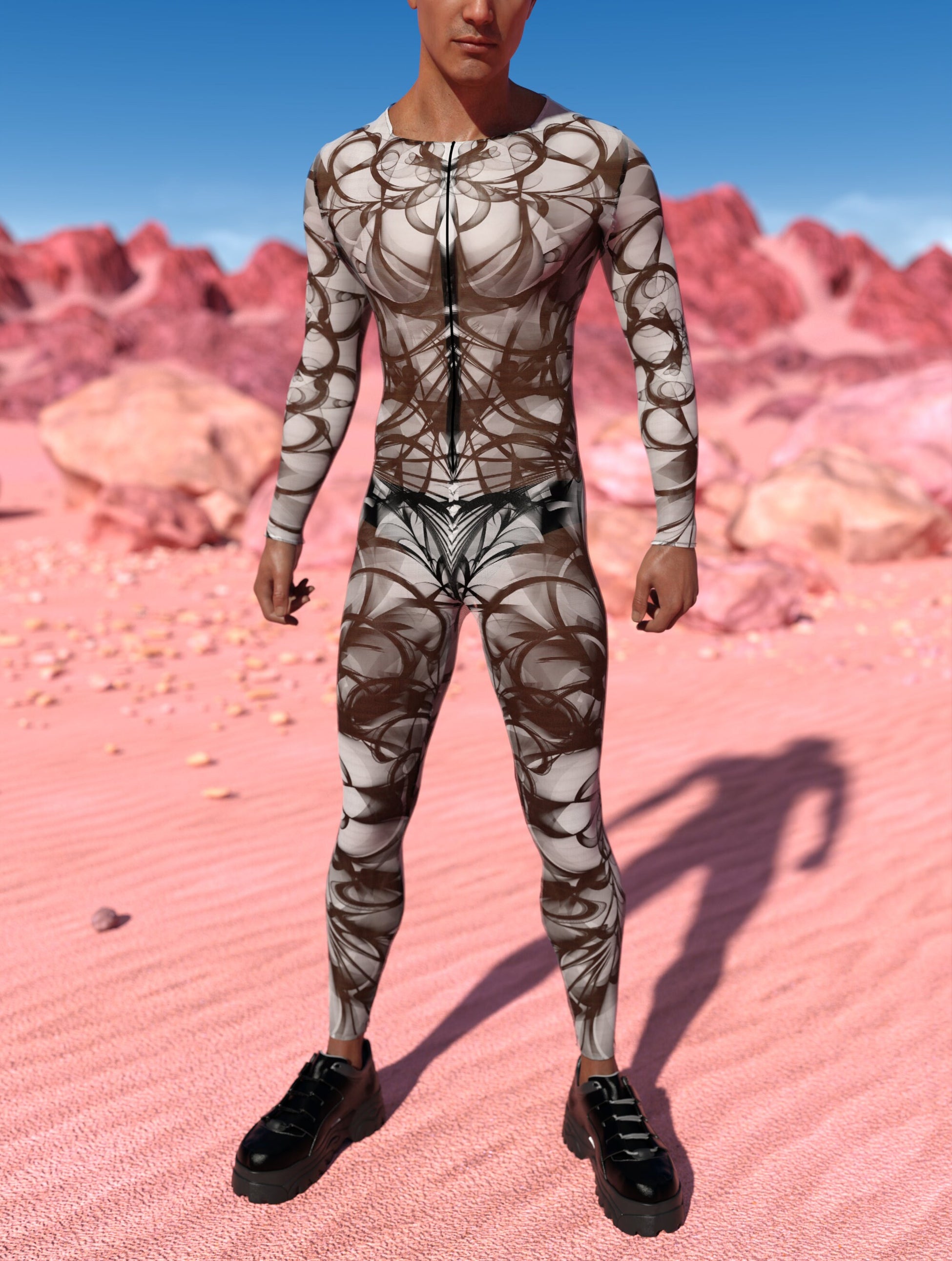 Spectre Mesh Male Costume 2