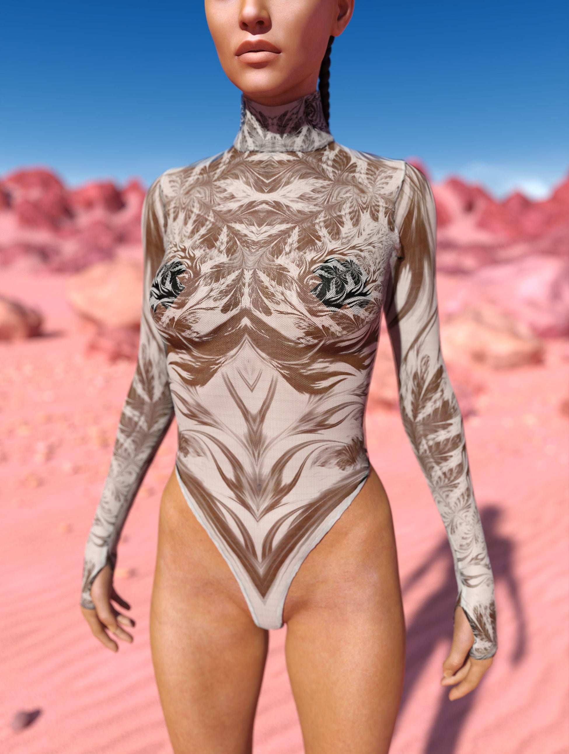 Whisper Mesh Back Zip Leotard 1
