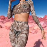 Apparition Mesh Cutout Rave Top