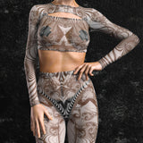 Apparition Mesh Cutout Rave Top