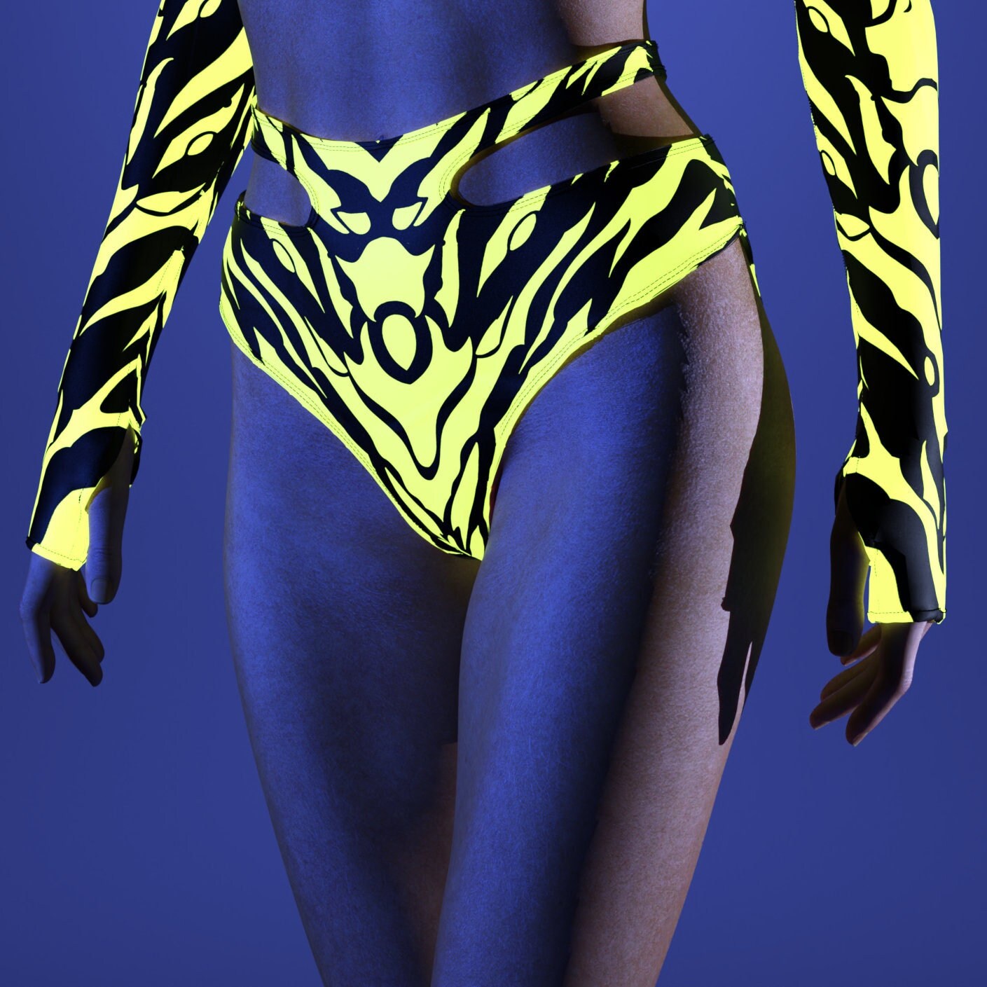 Ysax Cutout Rave Shorts 1