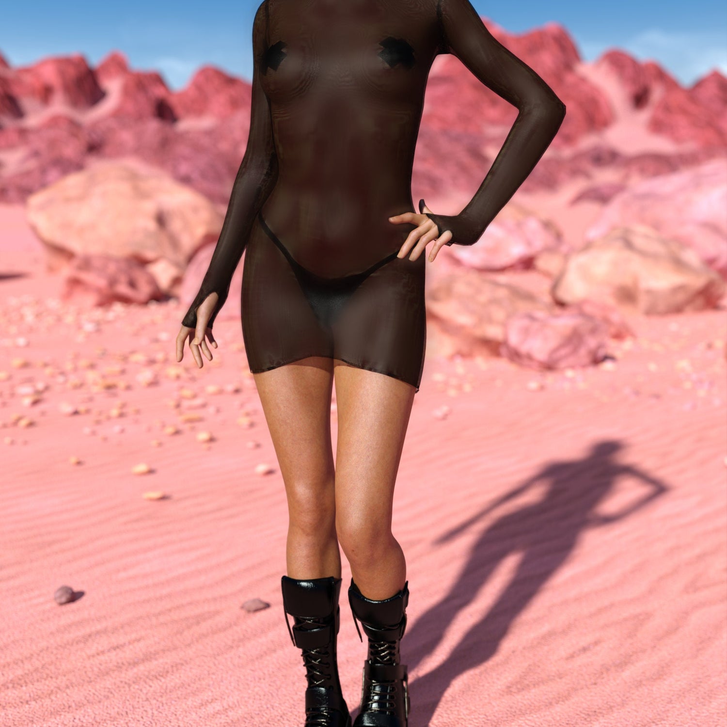 Just Black Mesh Short Dress Club