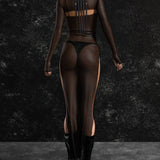 Just Black Mesh Shrug Dress