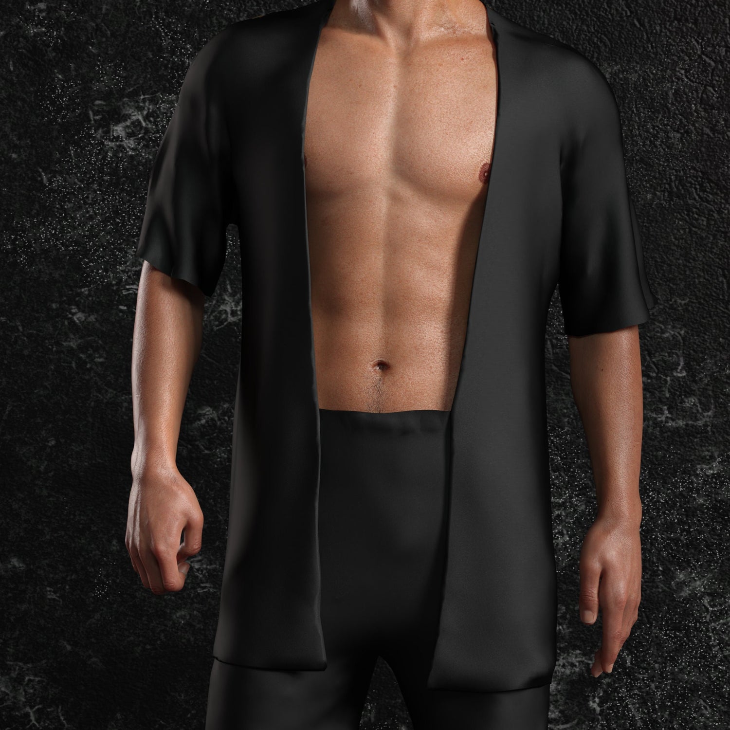 Just Black Male Rave Shorts 6