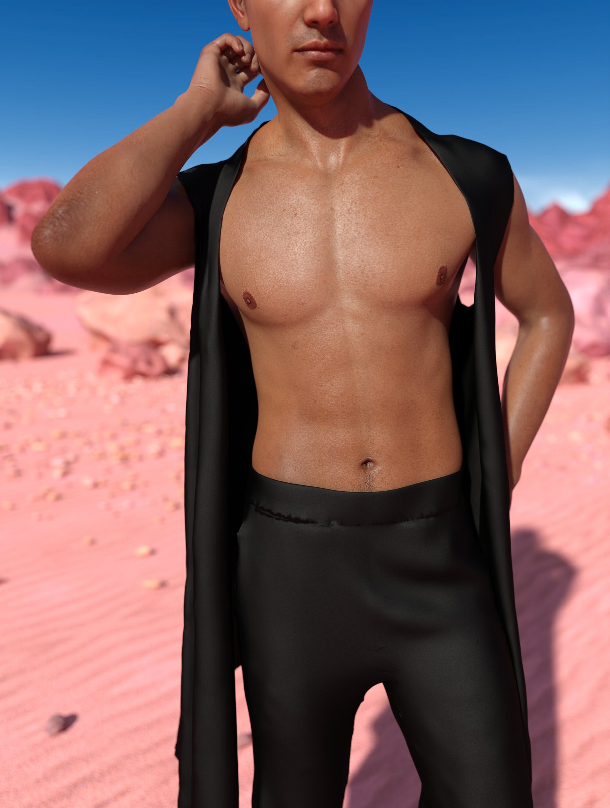 Just Black Male Vest 1