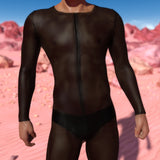 Just Black Mesh Male Costume