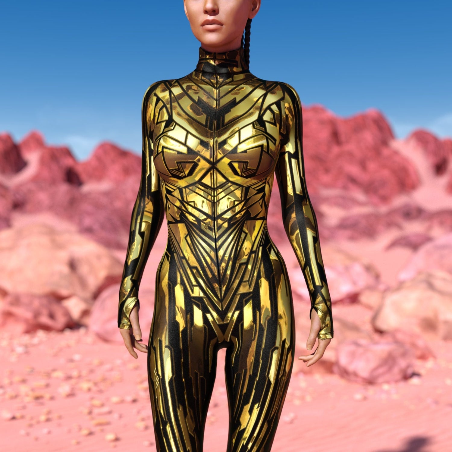 Fury Node Gold Costume