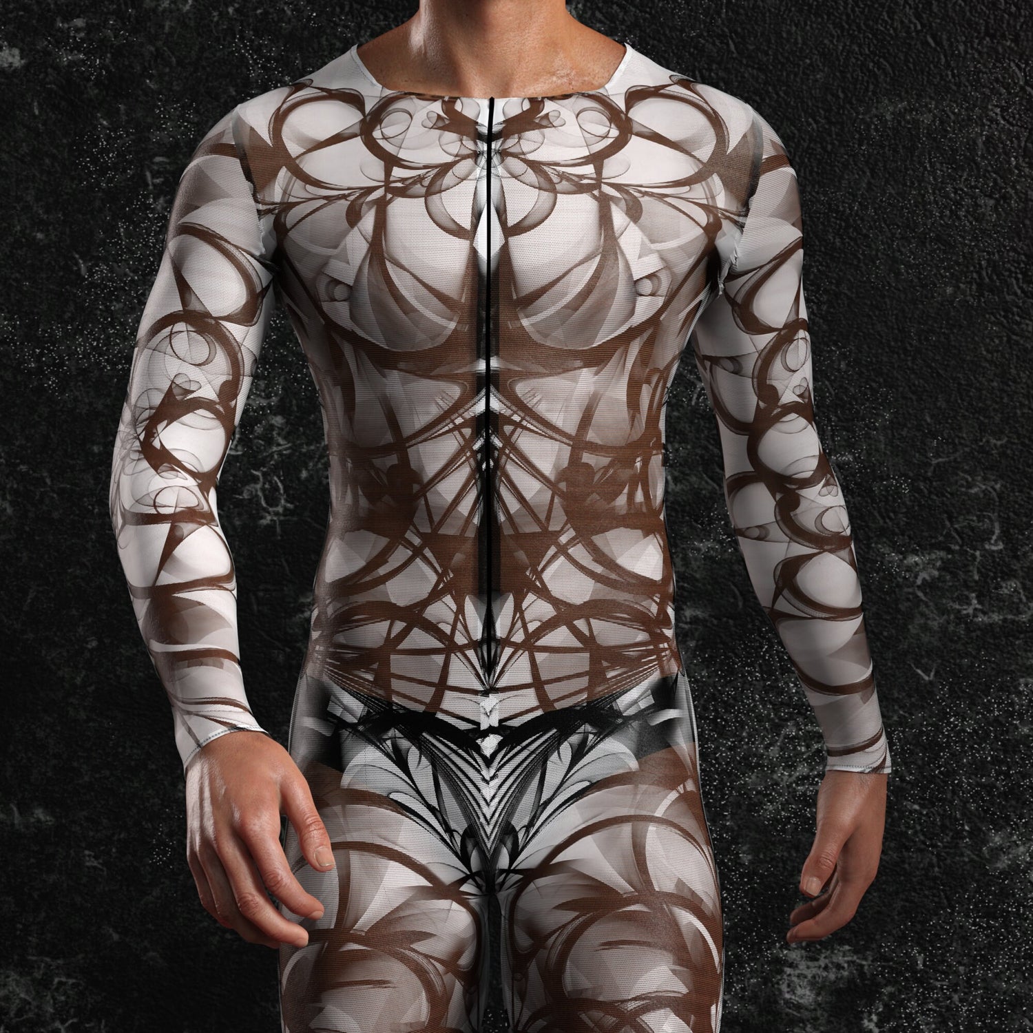 Men Spectre Mesh Male Costume