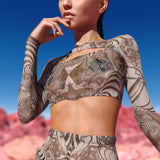 Apparition Mesh Cutout Rave Top