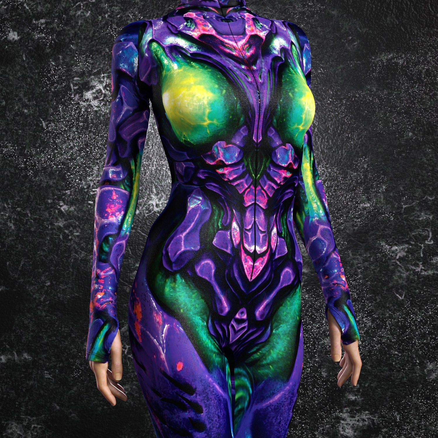 Kryptonian Armor Purple Bodysuit 7