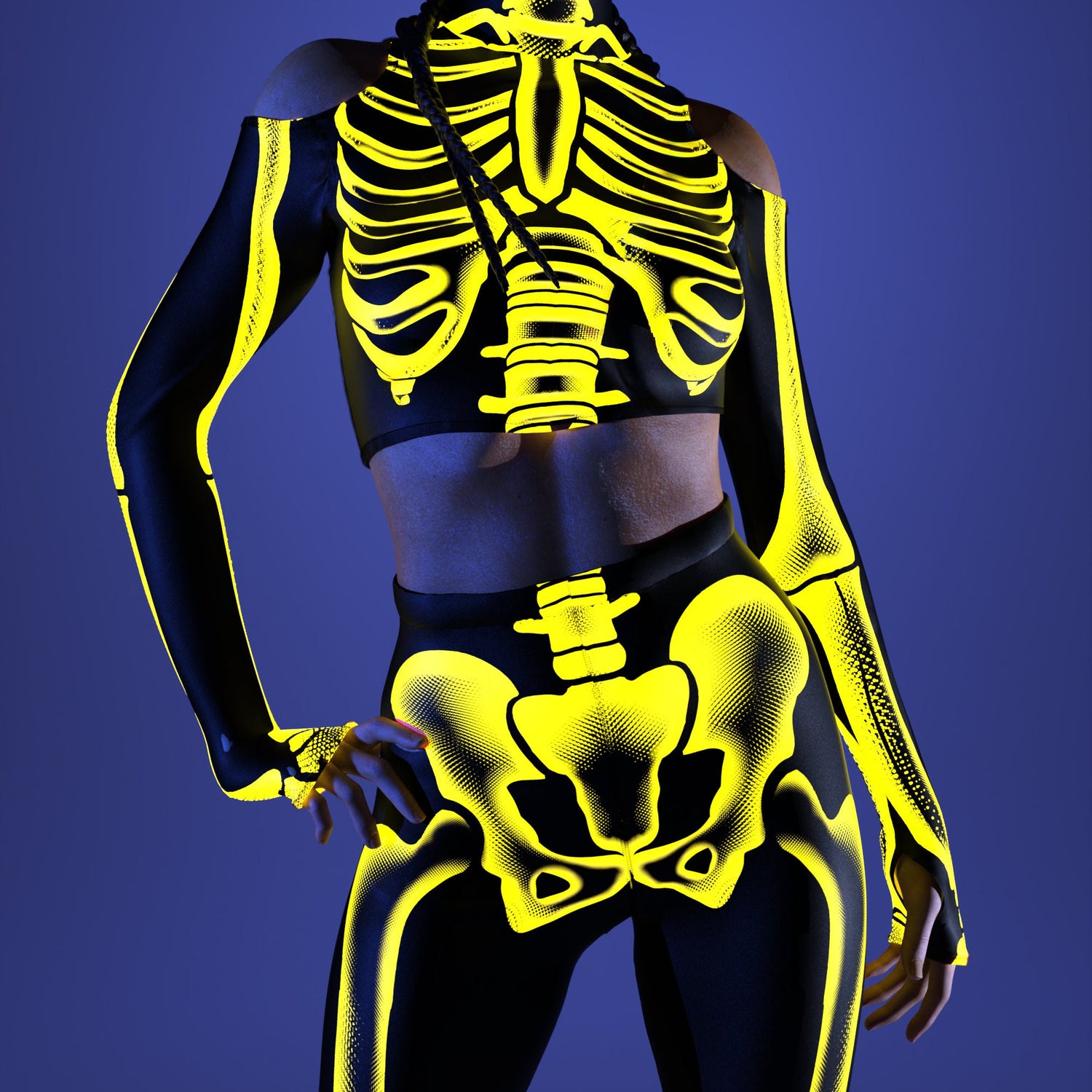 Halftone Skeleton Yellow Top 4
