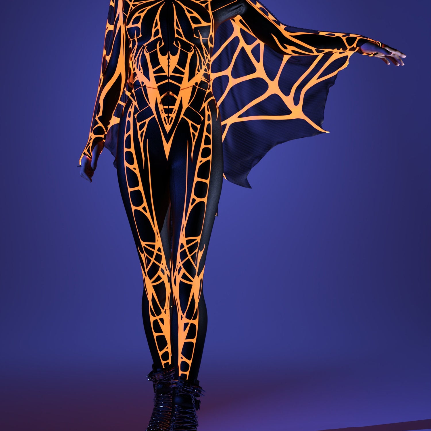Arachna UV Orange Wings Set Club