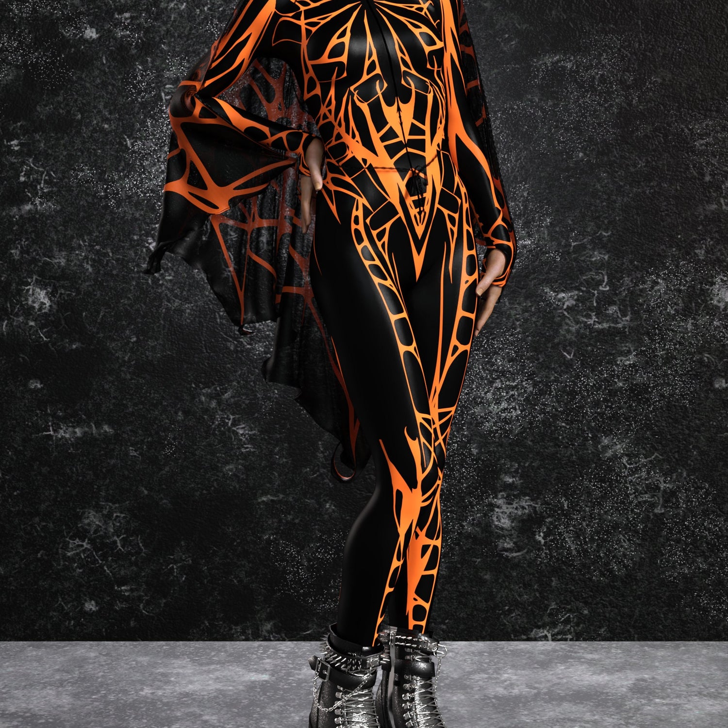 Women Arachna UV Orange Wings Set