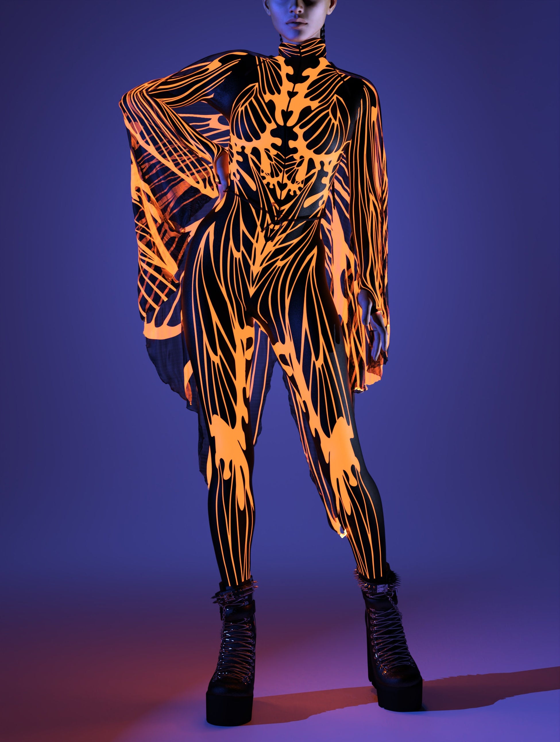 Ethera Toxic Orange Wings Set 1