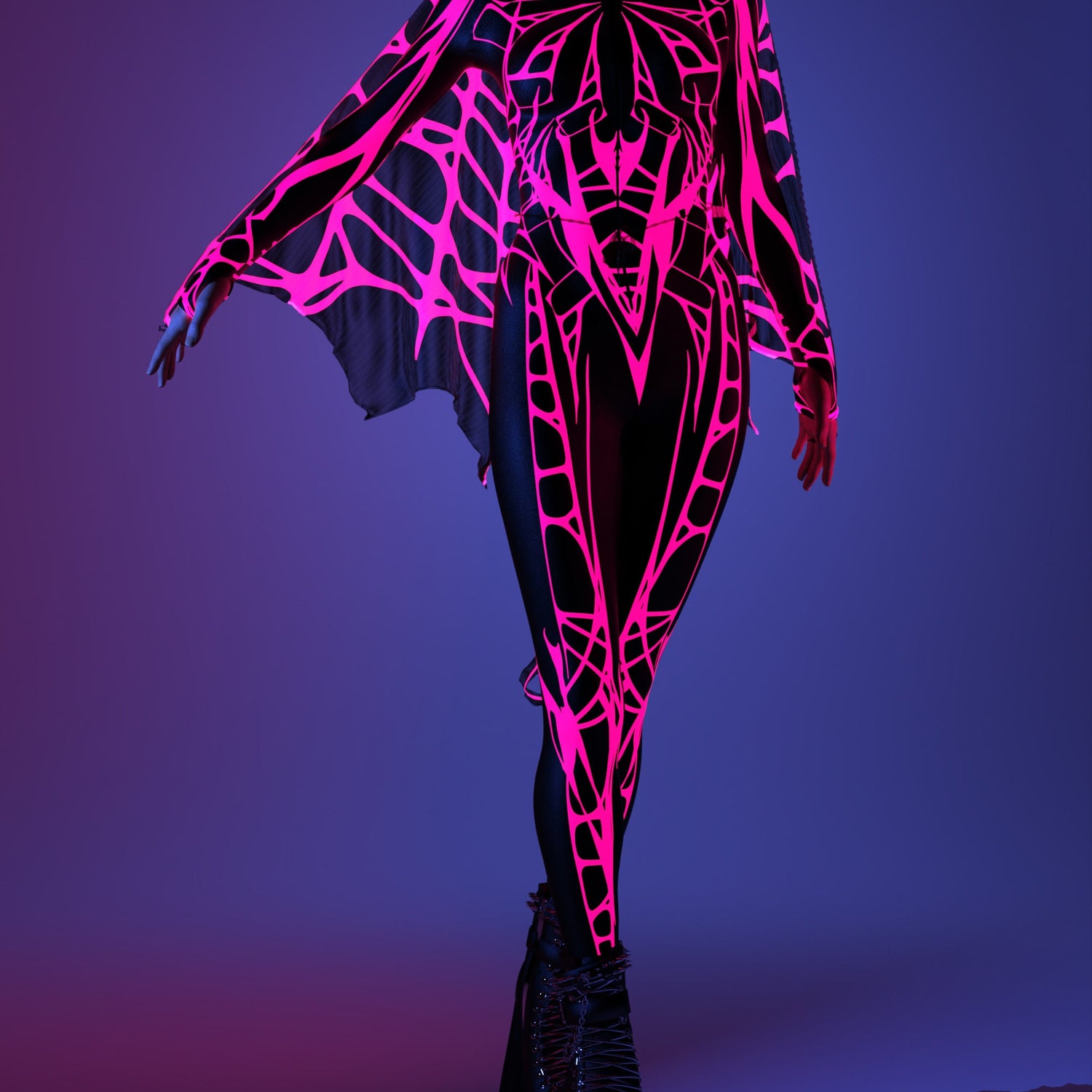 Arachna UV Pink Wings Set Club