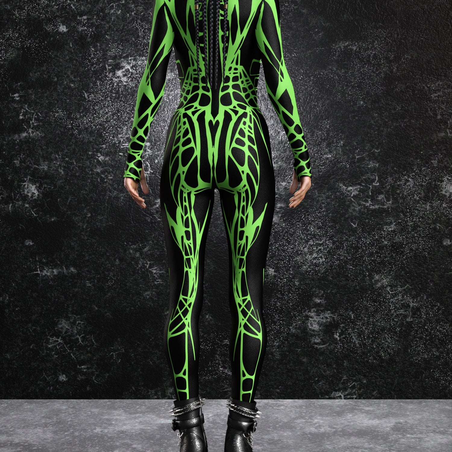 Arachna UV Green Costume 6