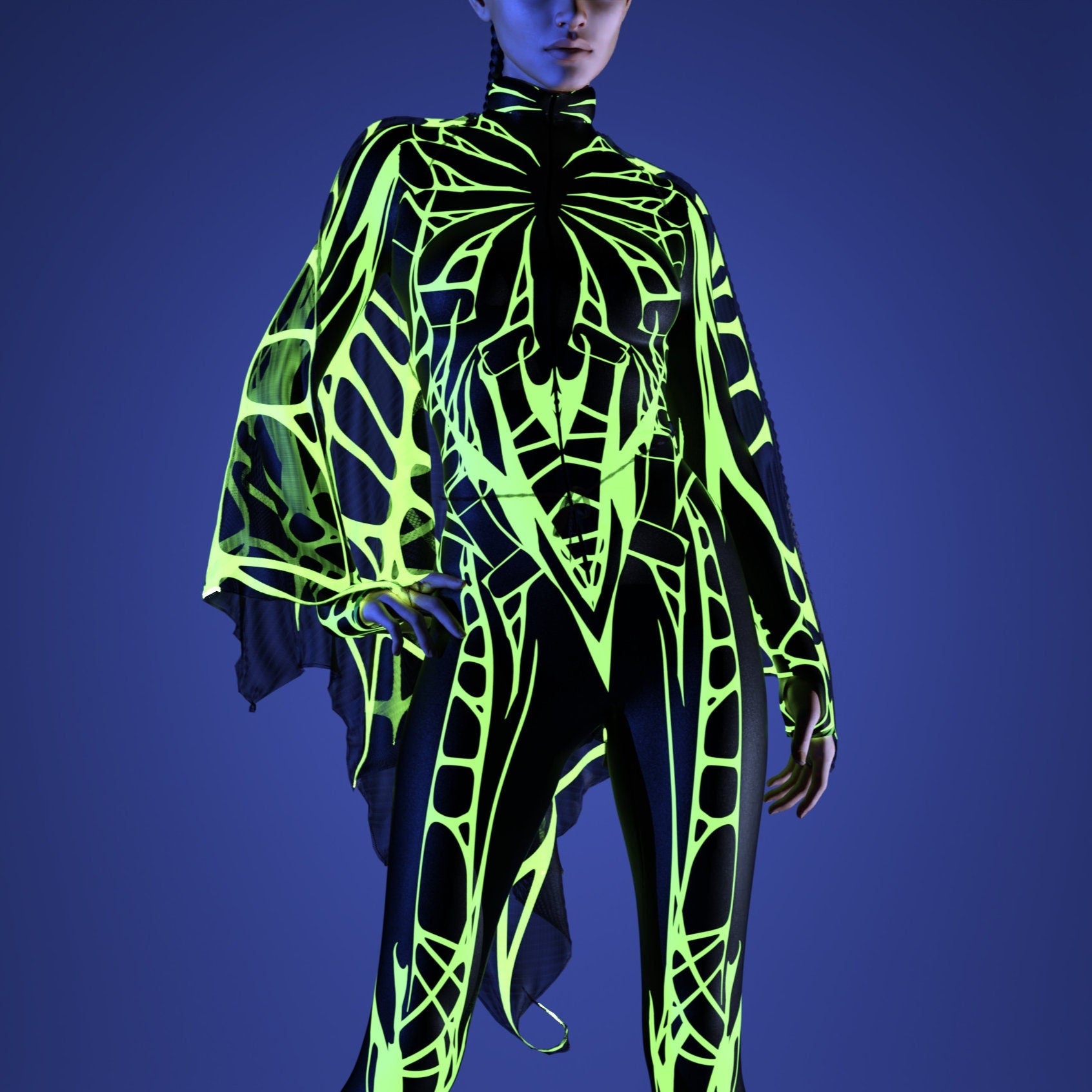 Arachna UV Green Costume 1
