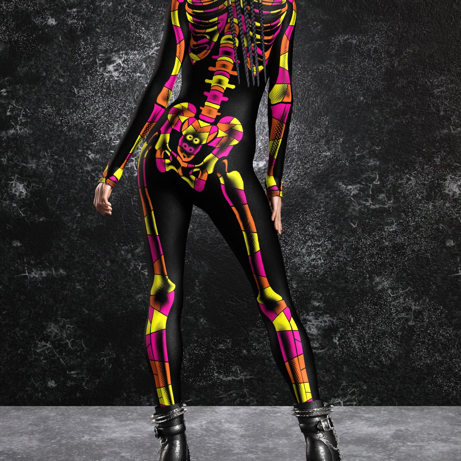 Halftone Colours Skeleton Costume Club