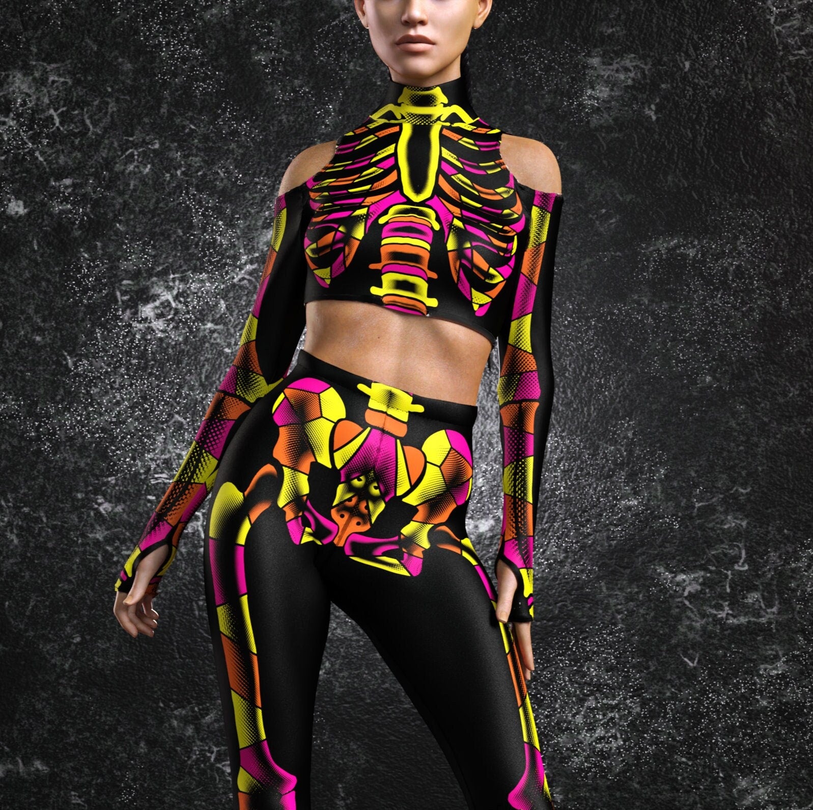 Halftone Colours Leggings  Set 1