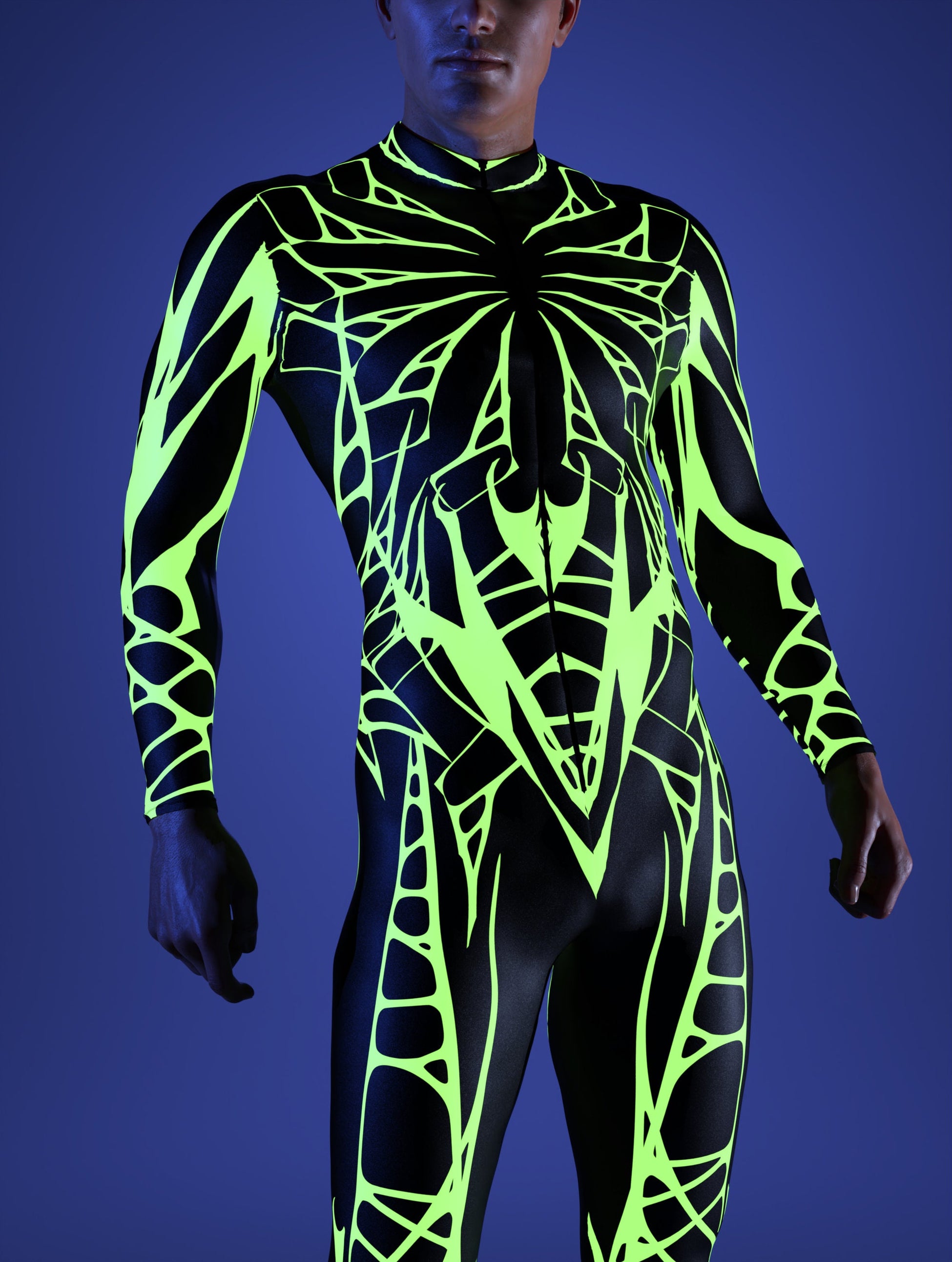 Arachna UV Green Male Costume 1
